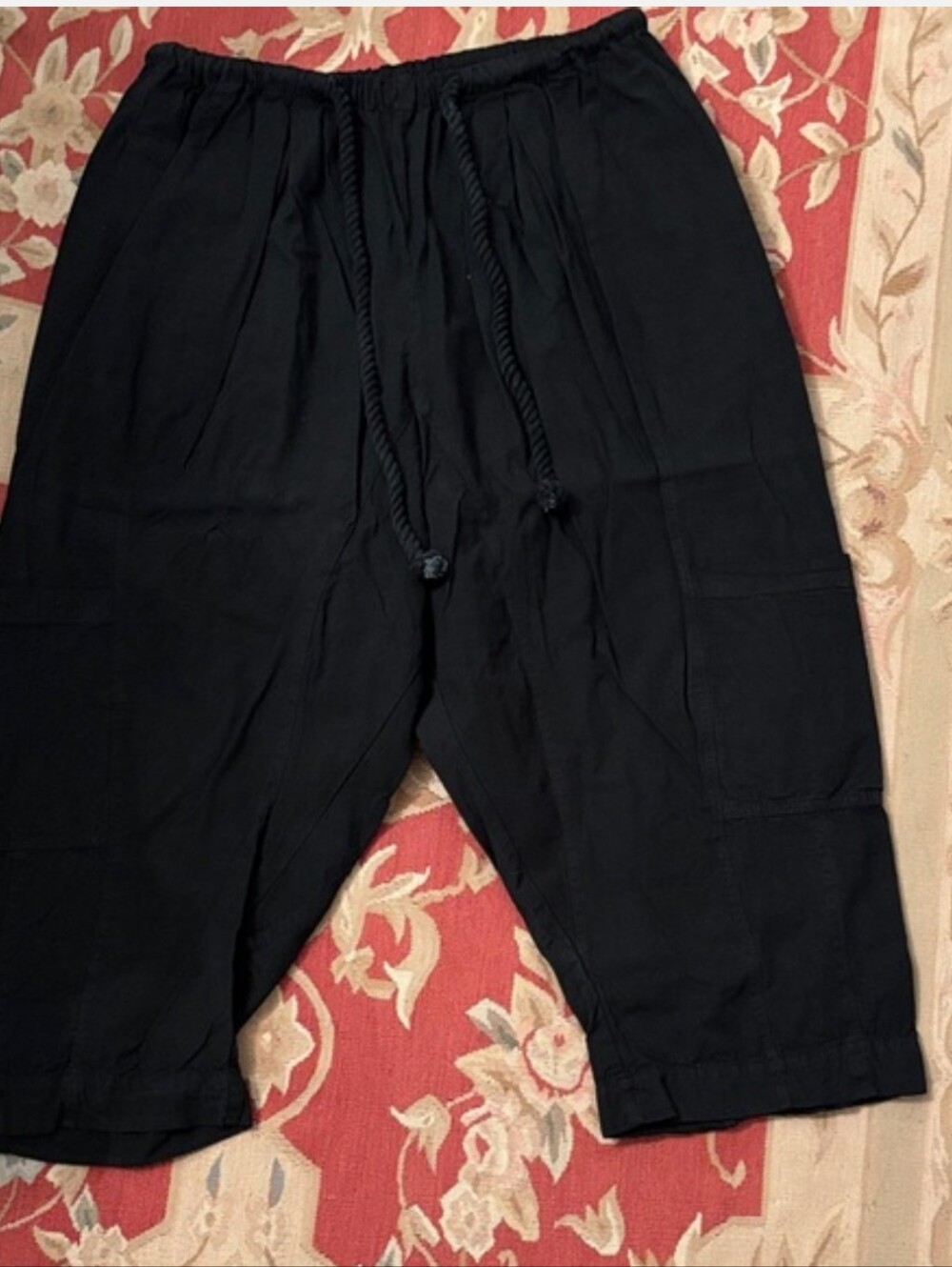 Free People copper tag black kahlani harem pants